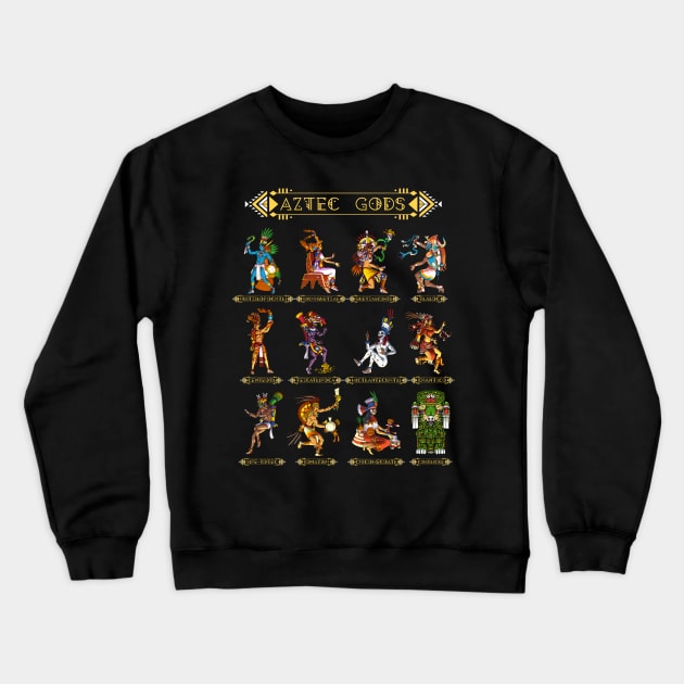 Aztec Gods Crewneck Sweatshirt by underheaven